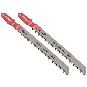 Пилка для электролобзика обратные EKF T101BR (чистовой рез по ДВП)(SK5) (уп.2шт) Expert pl-t101br-2