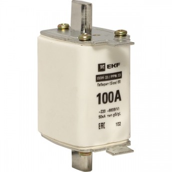 Плавкая вставка EKF PROxima ППН-33 160/100А габарит 00
