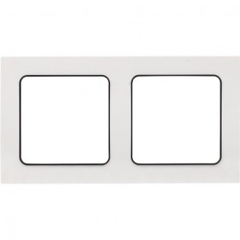 Рамка 2-местная EKF PROXIMA СТОГКОЛЬМ белая с линией цвета черный