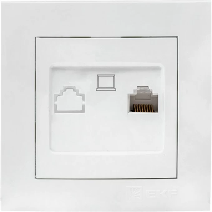 Розетка RJ-45 1-мест. EKF PROXIMA ВАЛЕНСИЯ белая EWK01-035-10 Розетка RJ-45 1-мест. EKF PROXIMA ВАЛЕНСИЯ белая EWK01-035-10