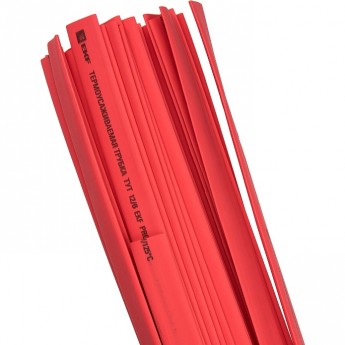 Трубка термоусаживаемая EKF PROxima ТУТ нг 16/8 красная в отрезках по 1м