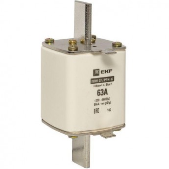 Вставка плавкая EKF PROxima ППН-37 400/63А габарит 2 fus-37/400/63