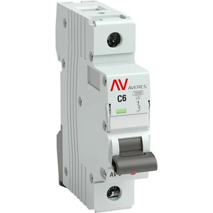 Выключатель автоматический EKF AVERES AV-10 1P 6A (C) 10kA mcb10-1-06C-av Выключатель автоматический EKF AVERES AV-10 1P 6A (C) 10kA mcb10-1-06C-av
